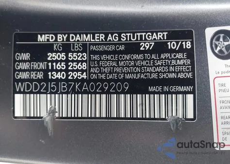 2019 Mercedes-Benz Cls 450 z USA, uszkodzony, nr VIN WDD2J5JB7KA029209